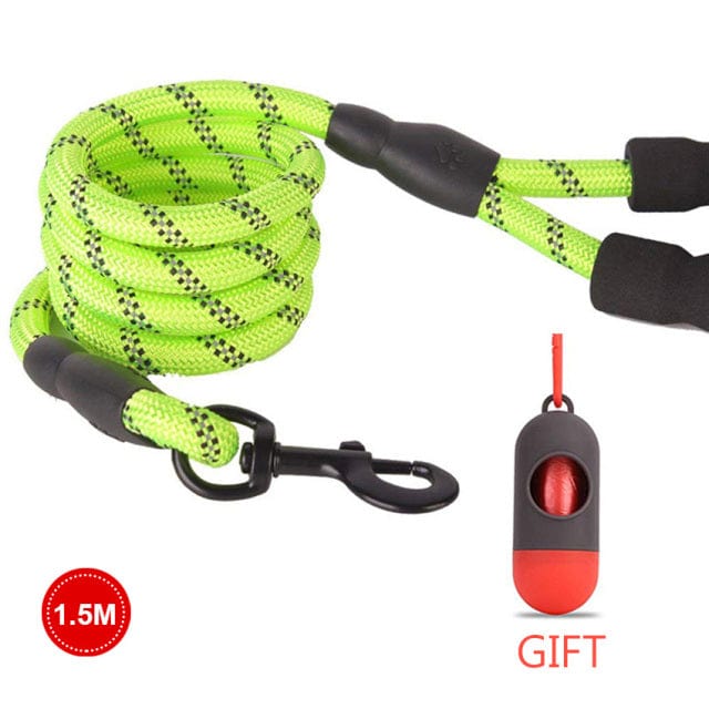 Duggido Dog Supplies 1.5M green / Reference picture Duggido Strong-Dog Leash for pulling dogs
