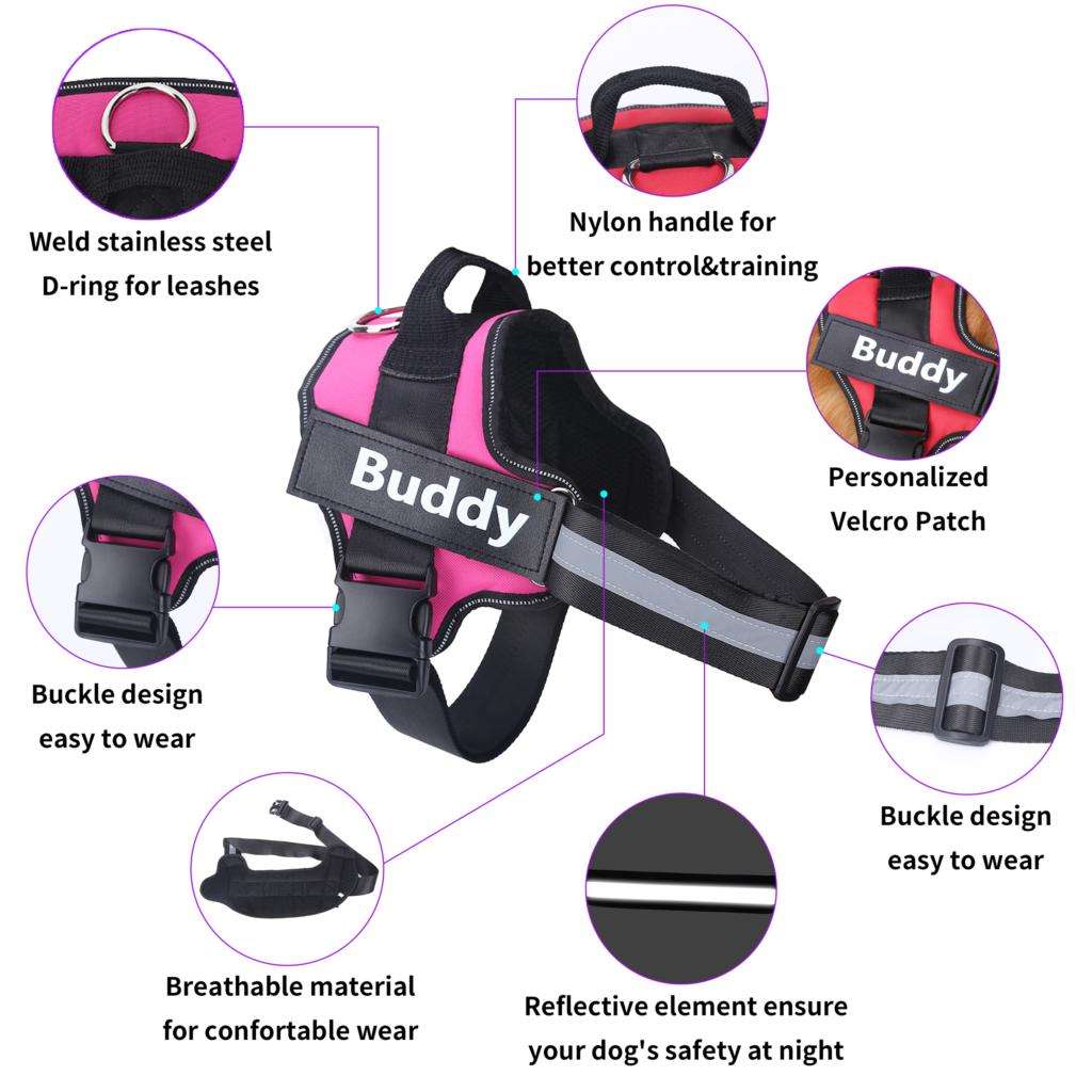 Duggido Dog Supplies No Pull Personalized Dog Harness  - Duggido