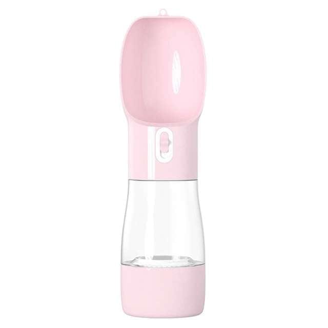 Duggido Dog Supplies Pink Duggido Portable Dog Water Bottle/Feeder Portable Dog Water Bottle with feeder - Duggido